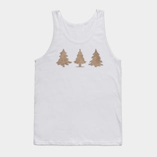 Rustic Chic Christmas Trees, festive season design Tank Top